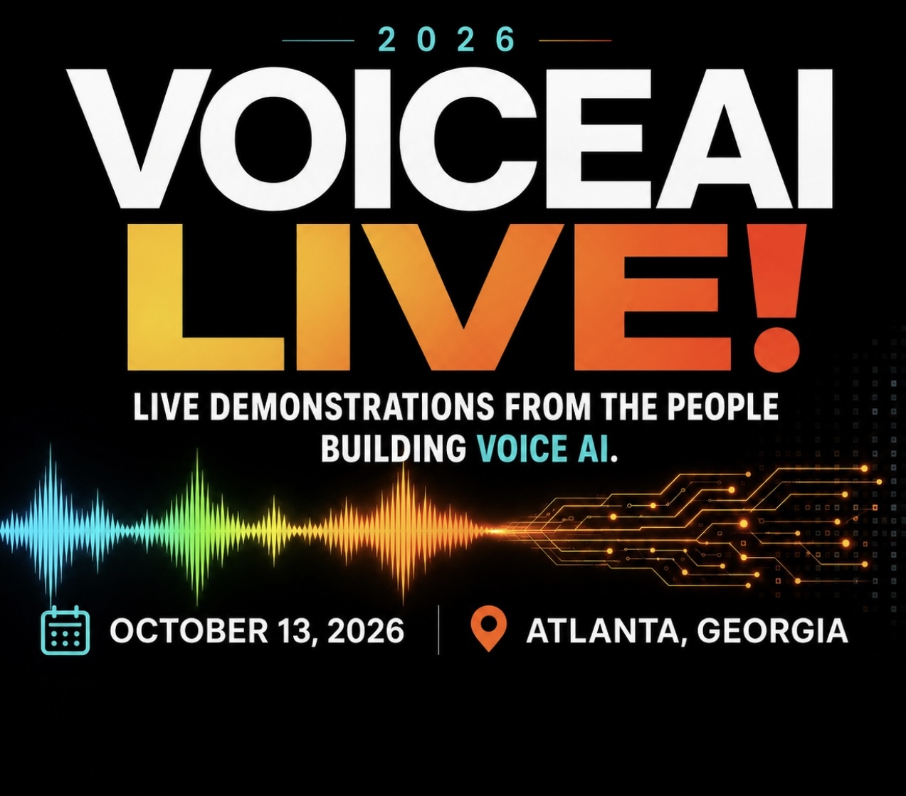 2026 VoiceAI LIVE! Official Key Art