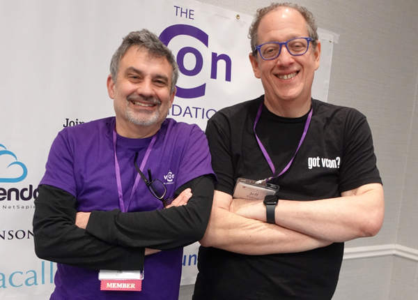 Thomas McCarthy-Howe and Jeff Pulver at a vCon Foundation event
